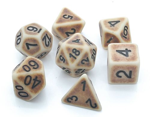 Brown Bone LegendDice  Ancient Dice Set